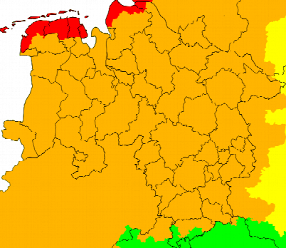 Aktuelle Unwetterwarnungen Niedersachsen