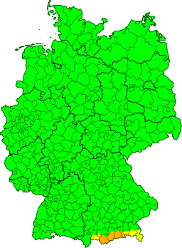 Aktuelle Unwetterkarte Deutschland